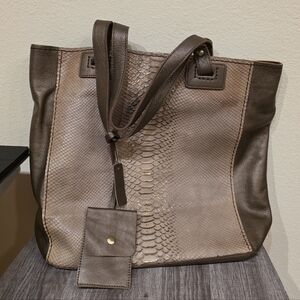 Women's Brown Textured Tote Handbag